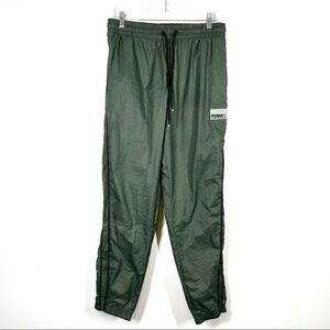 PUMA Sample! Exclusive Windbreaker Ankle Zip Joggers Pants Drawstring Green M